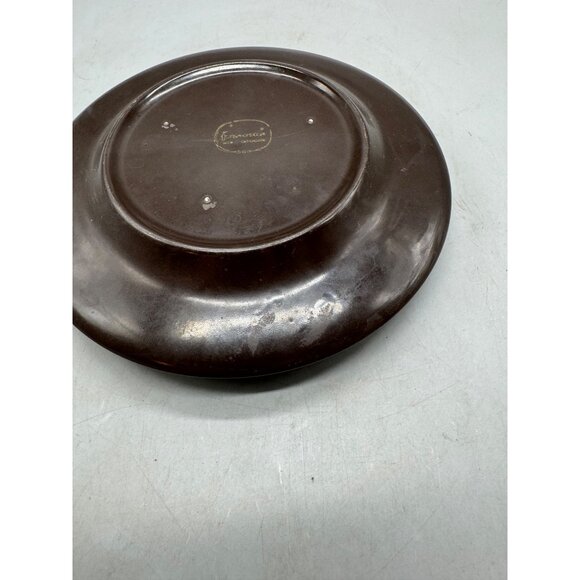 Vtg Franciscan Madeira Brown Floral Stoneware dinner Plate set of 2 READ - Picture 6 of 6